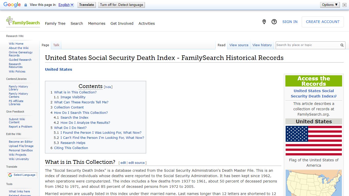 United States Social Security Death Index - FamilySearch Historical ...